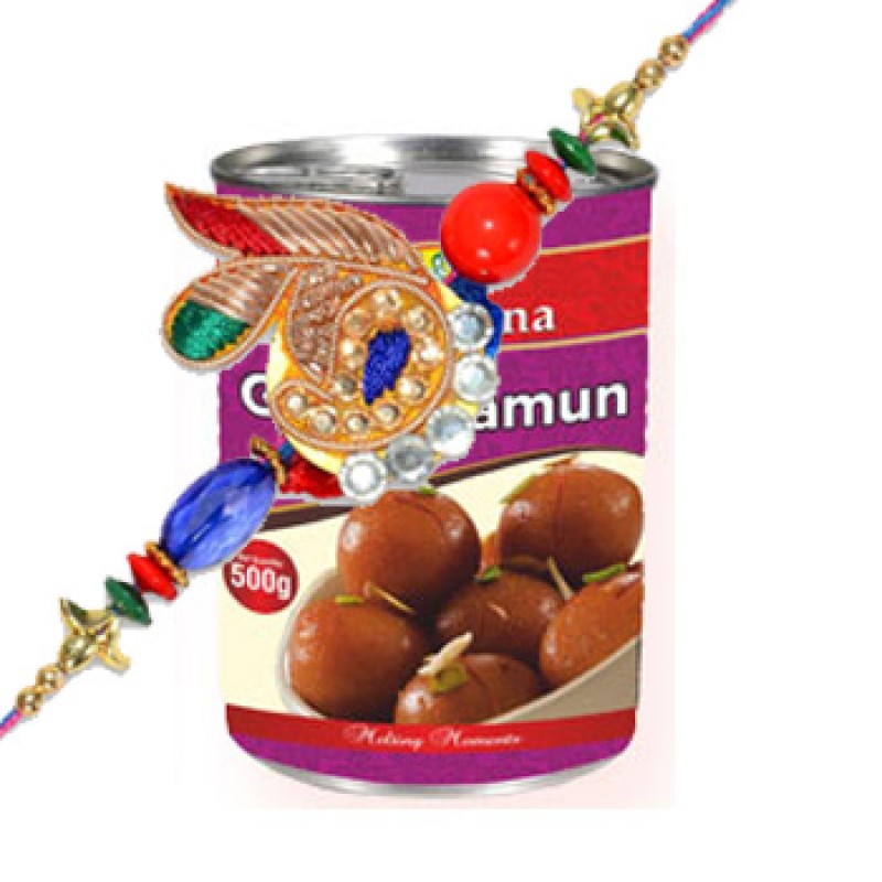 Traditional Rakhi & Gulab Jamun Combo