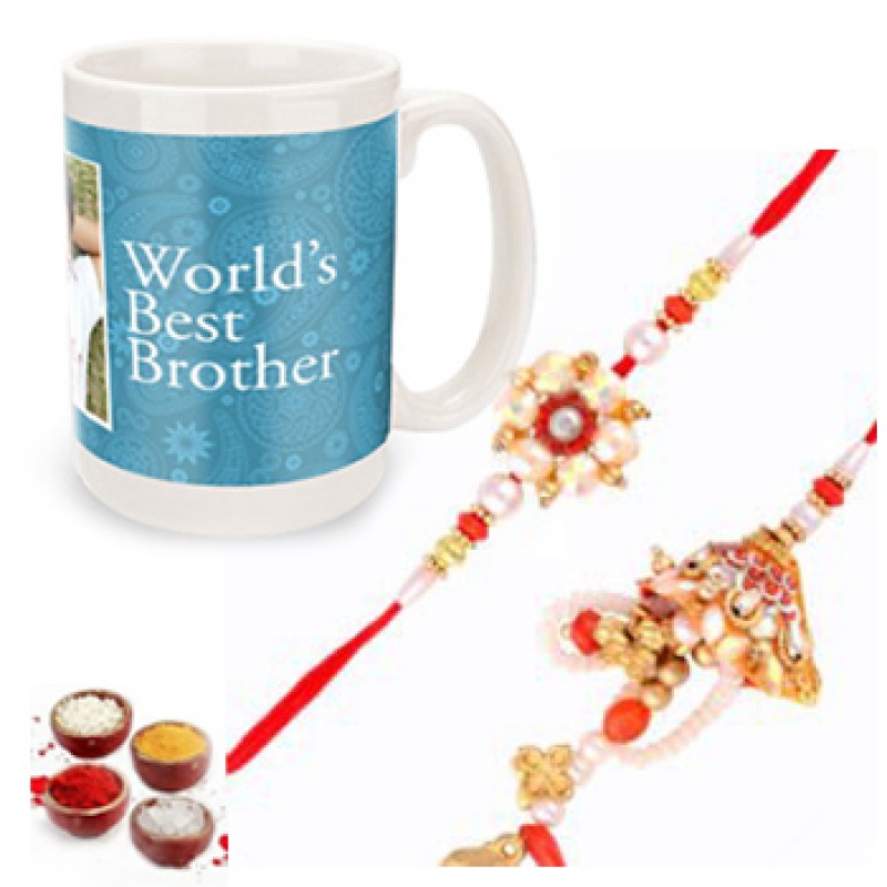 Traditional Rakhi with Customized Mug