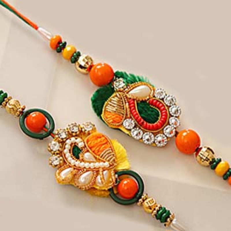 Set of 2 Beautiful Traditional Rakhi